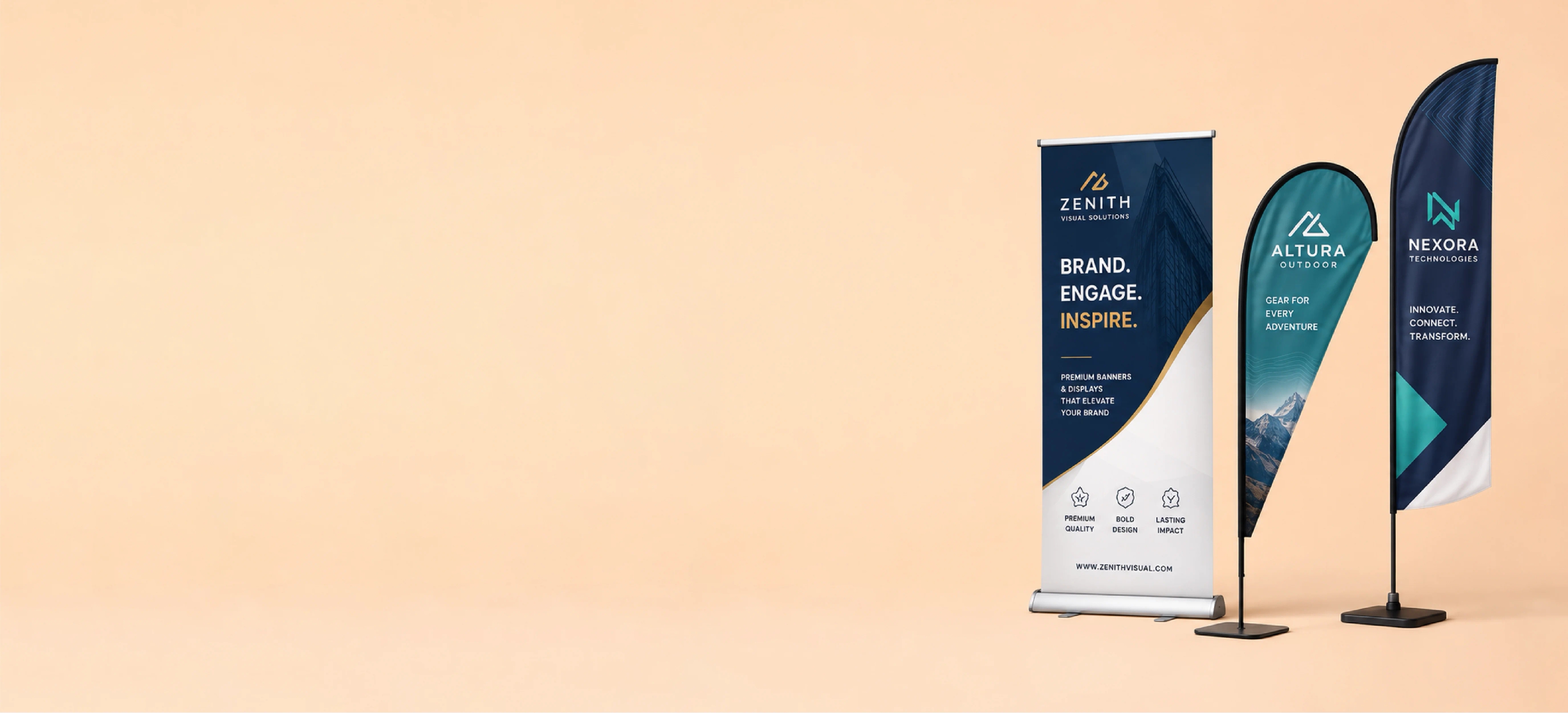 Custom flags and banners
