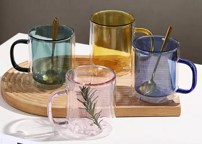 Prism Double Wall Glass Mug